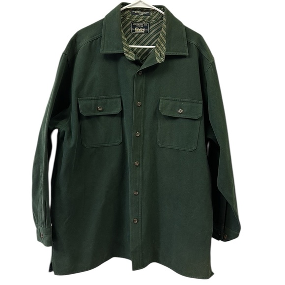 Levis Cotton Sueded Forest Green Double Pocket Utility Jacket Shacket Shirt XL - Picture 3 of 11